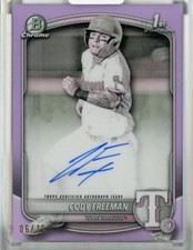 Cody Freeman 2025 Bowman Chrome Prospect Autographs Pearl Refractor #CPA-CFR /10