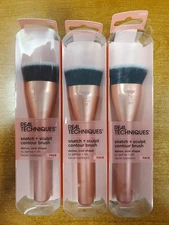 3 Pack: Real Techniques Snatch + Sculpt Contour Makeup Brush #261 (0836)