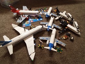 LEGO City Lot 7893 3181 3182 60102 Passenger Plane Jets Limo VIP Minifigures
