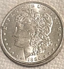 1886 P Morgan very bright, full of luster, BU  free ship Sigma tested authentic+