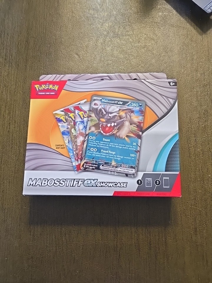 mabosstiff ex box booster packs Pokemon Showcase Known for their unsettling clown Pokémon TCG Mabosstiff ex Showcase