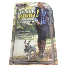 Coastal Pet Walk Right Front Connect Pull Padded Harness Black Small 16” to 24”