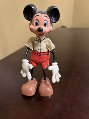 Walt Disney Mickey Mouse -Vintage / Late 1960s - Marx Disney Figure Bendy Figure