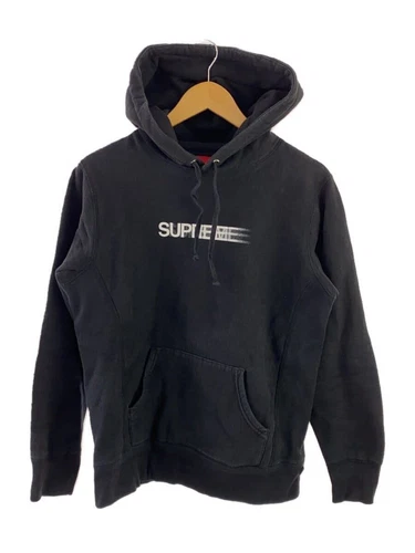 Felpa Supreme con cappuccio S cotone nero logo movimento usata