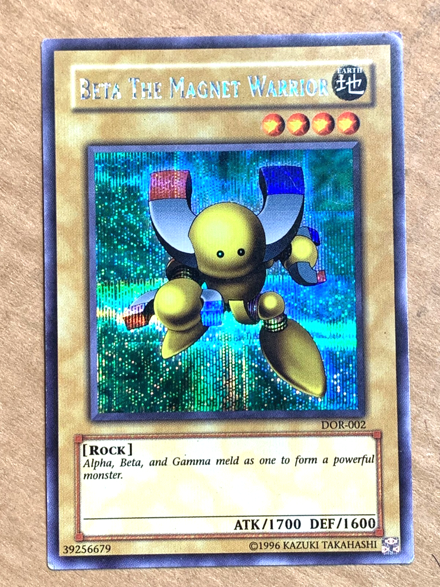 yugioh beta cards yugioh Beta The Magnet Warrior DOR-002 Secret Rare Lightly Played!