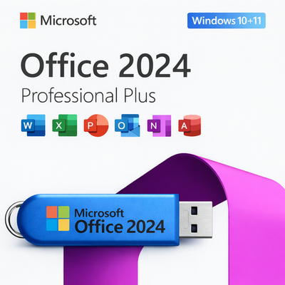 #ad Microsoft Office 2024 Pro Plus USB Retail Windows 10 amp; 11 2 PC Devices $54.25