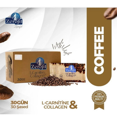 Zerofit Detox Kaffee mit Kollagen & L-Carnitin Extrakt | Verbrennt Fett | 30 Beutel