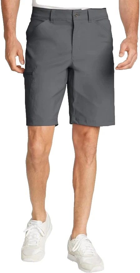 Eddie Bauer Men’s Classic Fit Stretch Lightweight Tech Short, Gray, 40