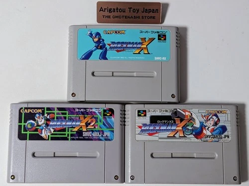 SNES Rockman X X2 X3 set Megaman SFC Super Famicom Nintendo Japan