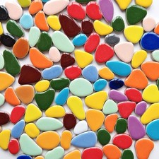 1.1 LB Bulk Colorful Ceramic Mosaic Tiles for DIY Crafts  Projects