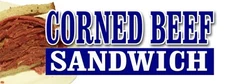CORNED BEEF SANDWICH DECAL sticker beef meat corn deli restaurant