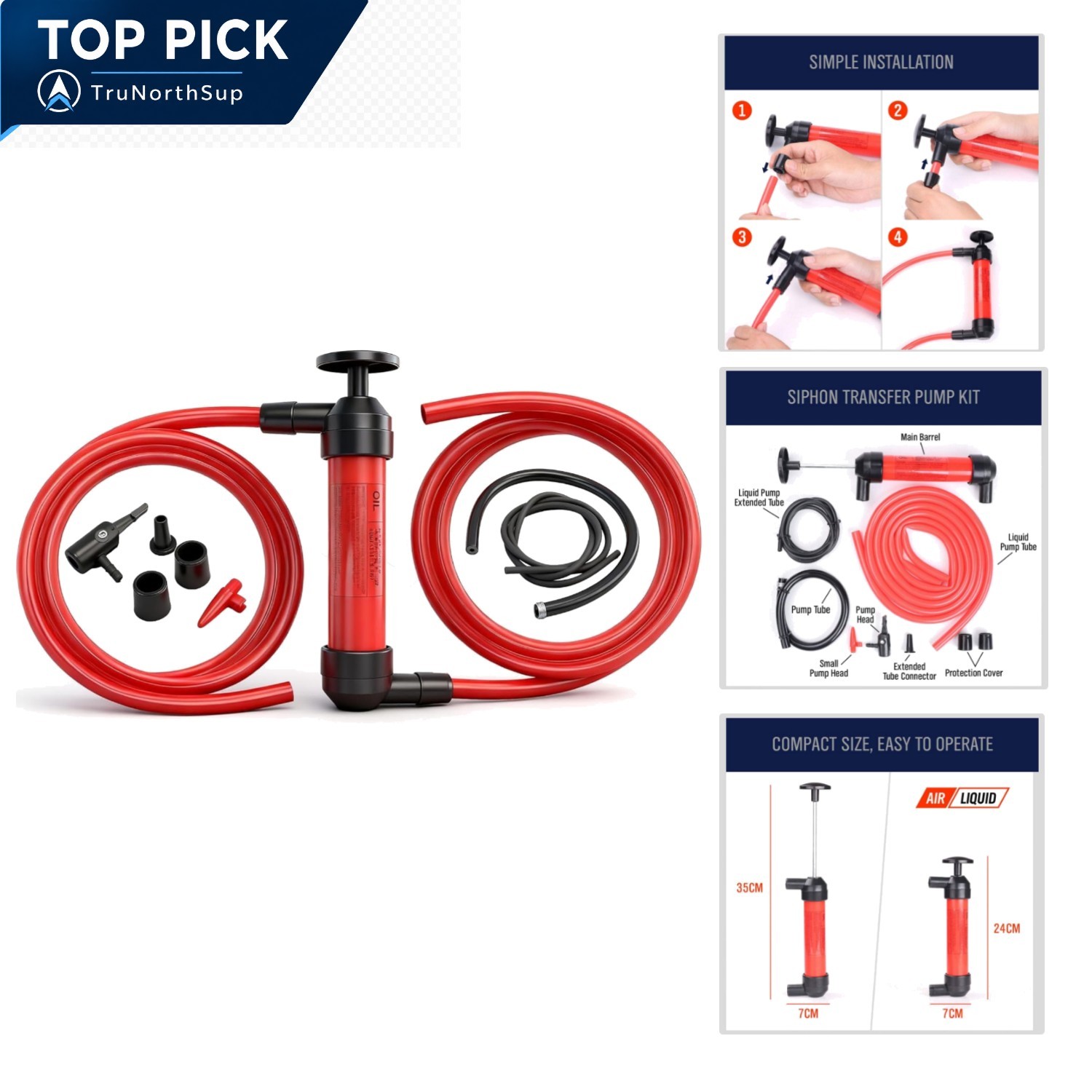 Multi-Use Fuel Transfer Pump Kit Gas Oil Liquids for Atv Snowmobile Tractor