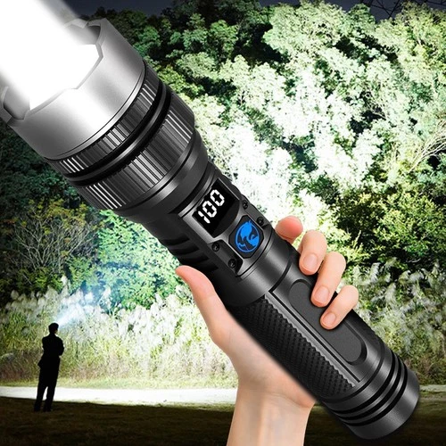 99000000 Lumen Super Bright LED Tactical Flashlight LED Work Lights Rechargeable