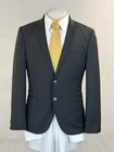 Hugo Boss Men's Black 100% Wool Suit 38S 33X29 $1,395 Slim Fit Two Button
