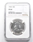 PF64 1954 Franklin Half Dollar NGC *0020