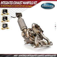 Integrated Exhaust Manifold Fit Mazda CX-5 13-15 2.0L Front Catalytic Converter