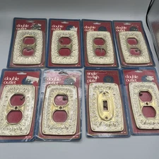 Lot of 7 Kirsch Chateau BF144 Metal Outlet Covers And 1 Switch Plate Cover Bf141