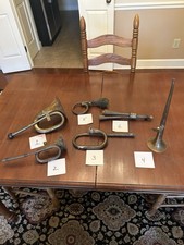 Lot Of 6 Antique Brass Car Horns For Parts - Testaphone