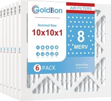 10x10x1 Air Filter 6 Pack 8 MPR 700 FPR 5- AC Filter USA Design- Electrostati...