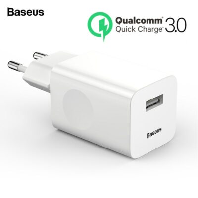 Chargeur USB 3.0 Baseus 24 W chargeur téléphone portable mural QC3.0 pour