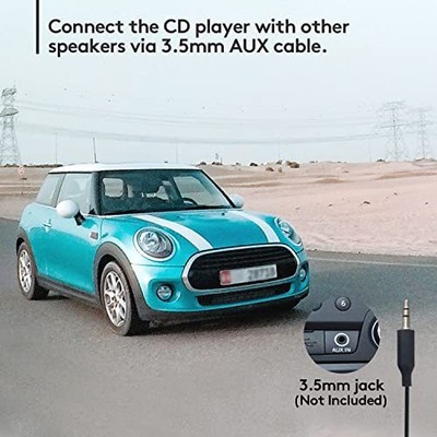 BYRONSTATICS Portable CD Player With Anti-Skip - Personal Compact Disc Walkman, Uses AA Batteries (PCD250)