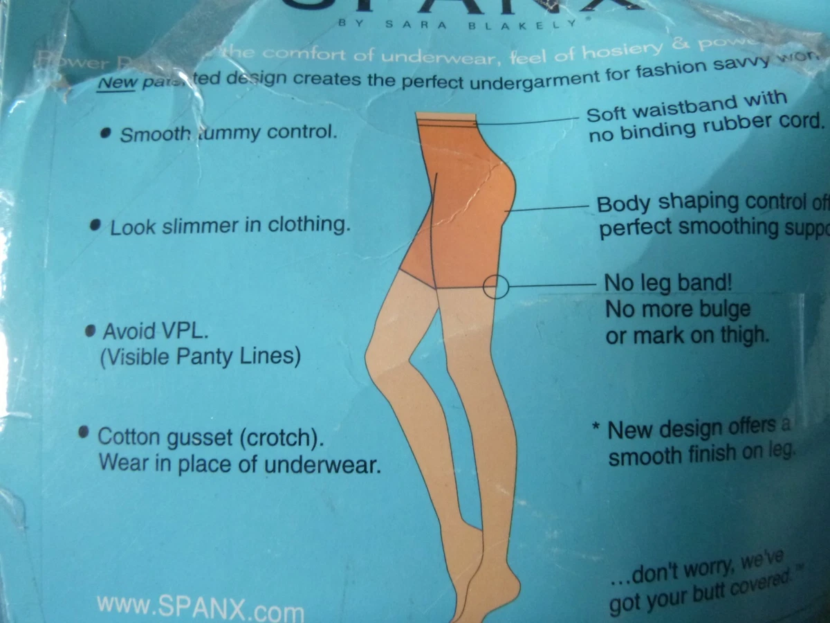 SPANX POWER PANTY SARA BLAKELY SLIMMING SHAPER SHORT BLACK NUDE