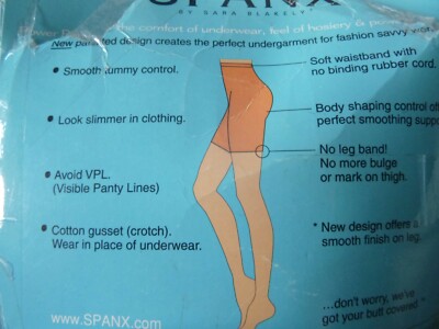 SPANX POWER PANTY SARA BLAKELY SLIMMING SHAPER SHORT BLACK NUDE UNWORN G XL  UK