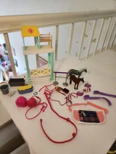Barbie Lot Horse Saddles Accessories Equestrian Helmet Hay Leads Barn Dolls