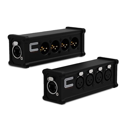 XLR Over Cat5 4 Channel 3-Pin Male Female to Single Ethernet - XLR, AES, DMX ...