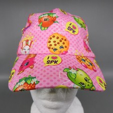 Girl's Shopkins Pink Baseball Hat Cap Hook Loop Adjustable One Size SPK Child