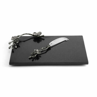 Michael Aram Black Orchid Large Stainless Steel Granite Cheese Board Sm - 110839
