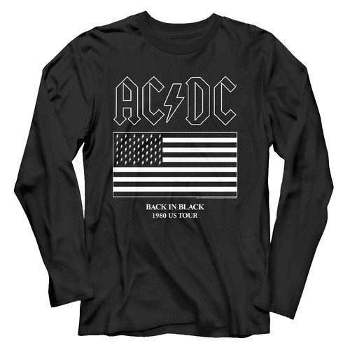 90s Real Skateboards ACDC Logo Longsleeve, Thrashed Faded Black