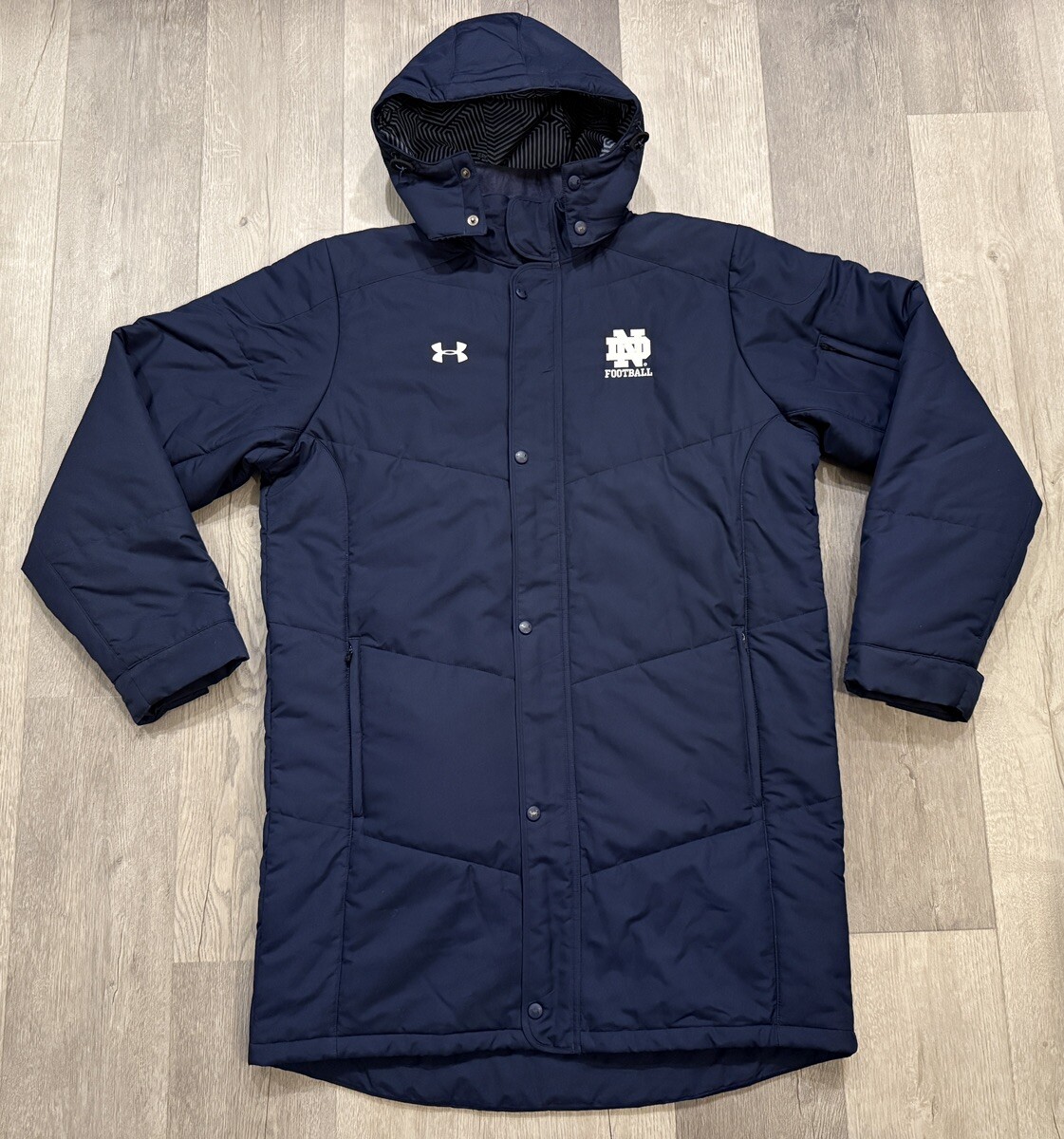 Notre Dame Football x Under Armour Team Issued Parka Coat XL
