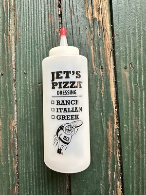Jet's Pizza 'Rocket Man' Pizza Sauce Squirt Bottle Dressing Bottle