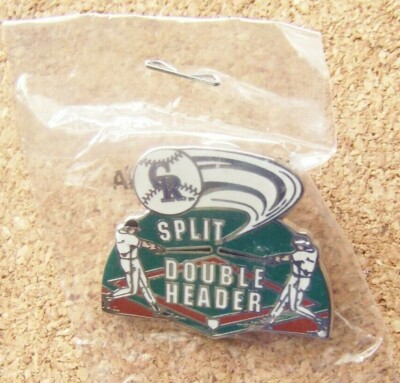 2003 Colorado Rockies Staff pin Split Double Header given if worked both games