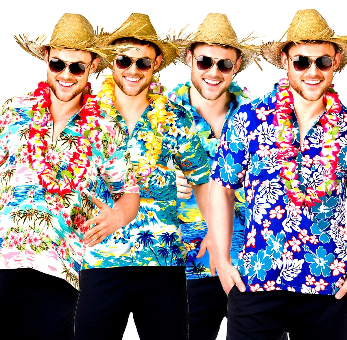 Mens Hawaiian Shirt Stag Beach Party Luau Tropical Aloha Fancy