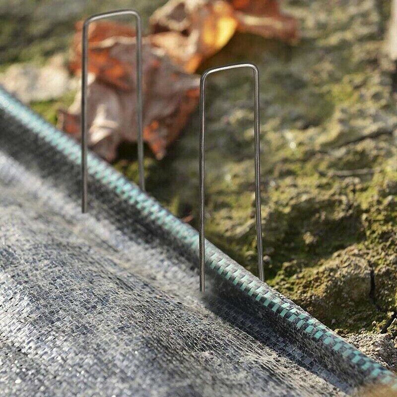 Sturdy Galvanised Pegs for Landscape Fabrics and Drip Irrigation Set of