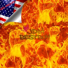 19"x78" Hydrographic Film Hydro Dipping Water Transfer Fist True Fire Flame #18