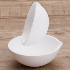 Olla de platos de crisol de sílice de cuarzo de 2 piezas para refinación de oro plata platino