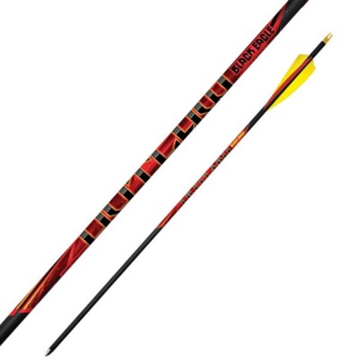 Black Eagle Outlaw Feather Fletched Arrows - .005'' 6 Pack - 350