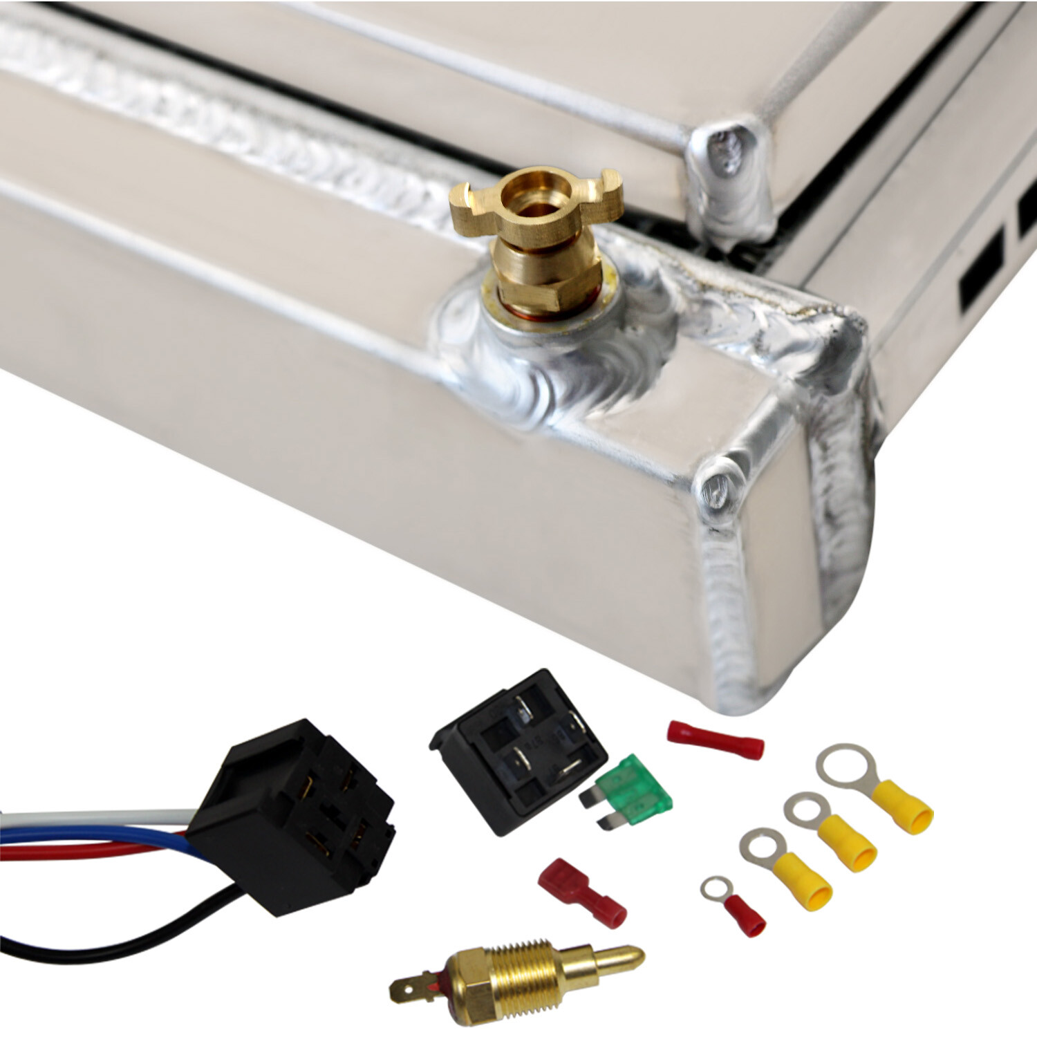 4 Row Radiator+Shroud fan for Chevy Nova 6874/ Chevelle 6871.Camaro