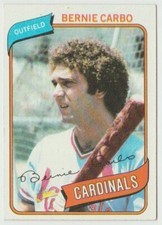 1980 Topps #266 Bernie Carbo Baseball Card St. Louis Cardinals