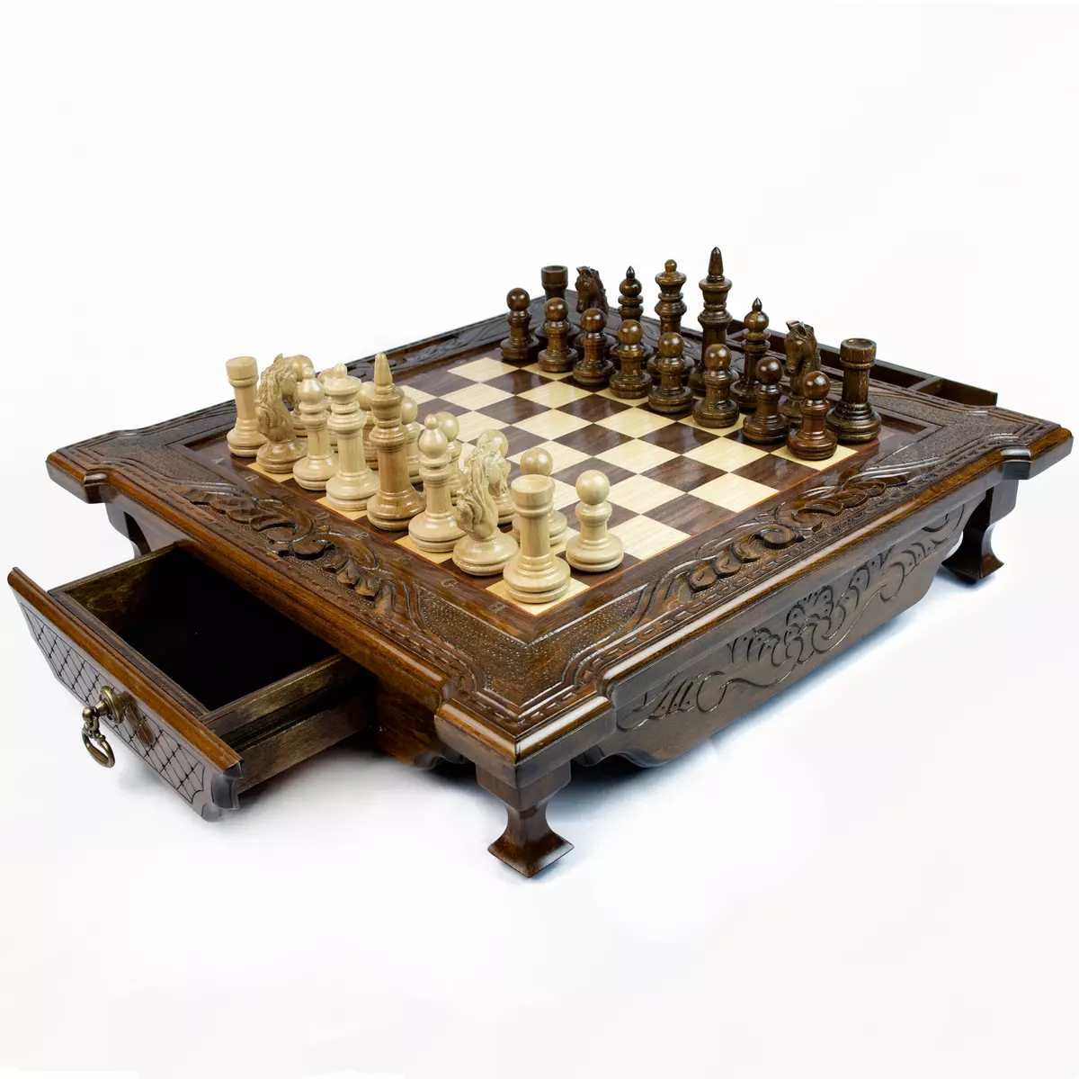 DEAL ITEM: 19 Wooden Chess Board with coordinates - Walnut – Chess House