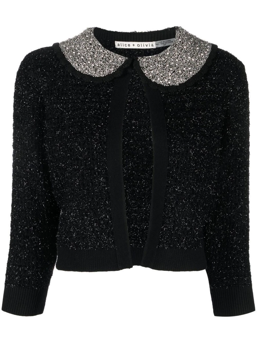 Metallic cardigan sweater cheap