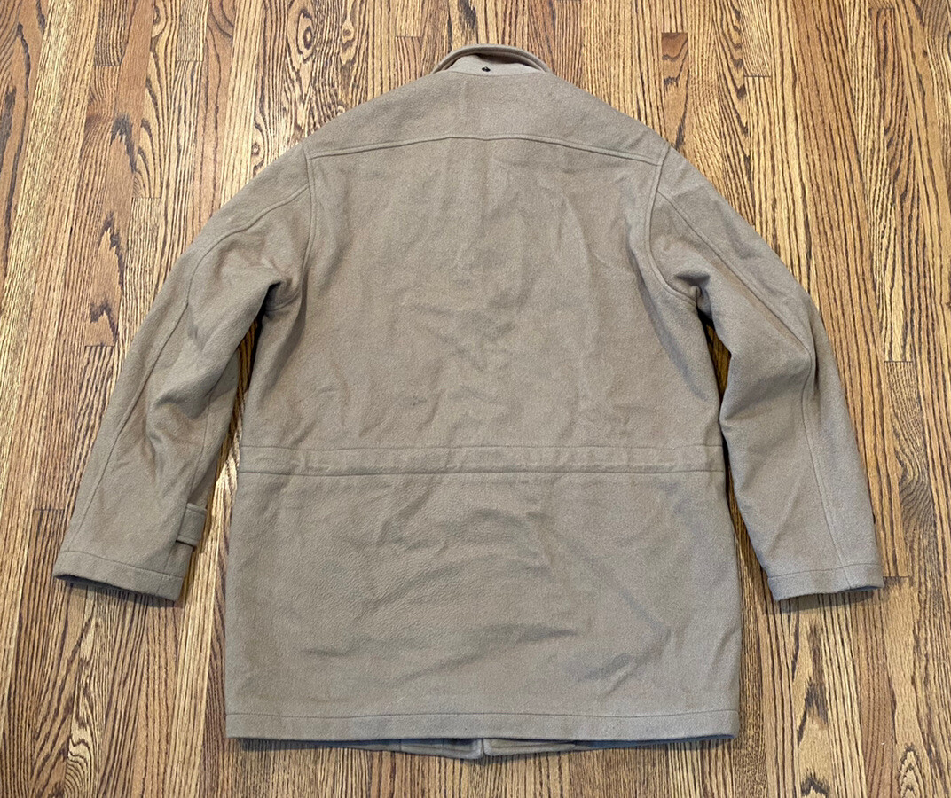 Polo Ralph Lauren Vintage 90s Wool Zip Button 3 In 1 Pea Trench