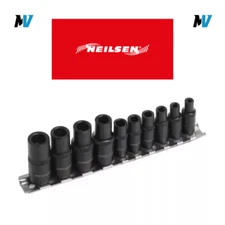 Magnetic Tap Socket Set 10-Piece Tap Holders 1/4" & 3/8" M1.5-M14 CT5615