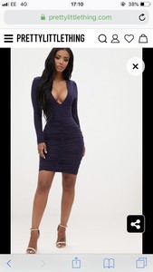 navy blue dress pretty little thing