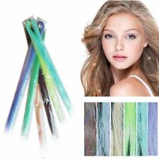 1800 Strands Sparkling & Shiny Hair Tinsel Extensions Colored Party Highlights 
