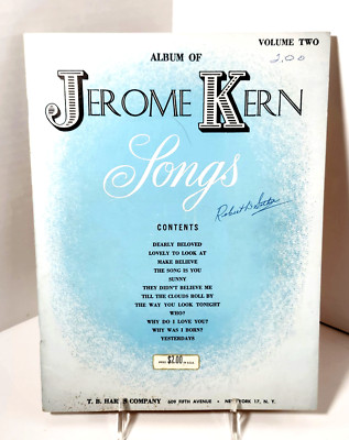 Album of JEROME KERN Songs Vol. Two (Piano, Vocal, Guitar) Vtg Songbook-12 Songs