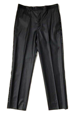 パンツ HELMUT LANG Archive Black Wool Slacks Vintage 90s HELMUT LANG Archival Men Black Slim Wool Tuxedo Pant